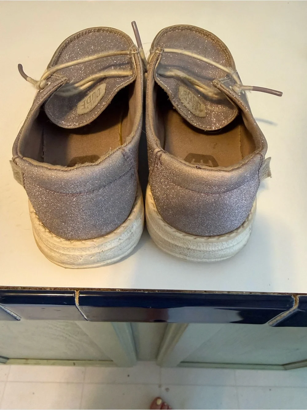 WEN Kids Glitter Moccasin Shoes in Light Purple